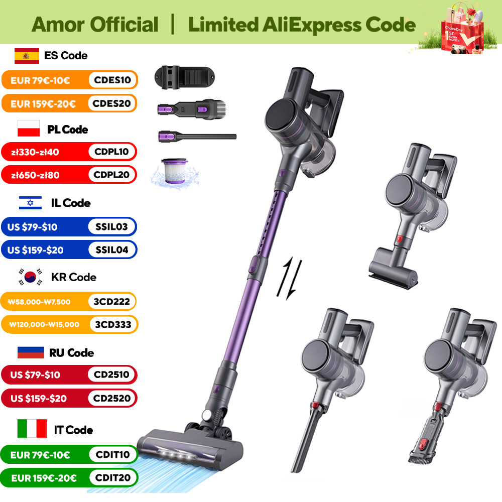 V14 Aspiradora portátil inalámbrica 250W 28kpa potente aspiradora eléctrica de cuatro en uno aspiradora eléctrica sin cuerda aspiradora antiparasitario para automóviles domésticos 1.2l taza de polvo ajustable tubo