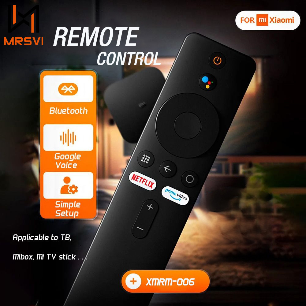 Mrsvi XMRM-006 bluetooth controle remoto de voz para xiaomi mi box s mi tv vara 4k smart tv 4x android com google assistente