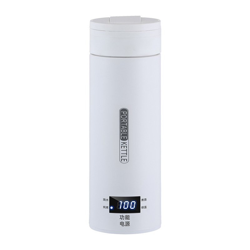 Chaleira elétrica portátil para chá e café, viagem, ferver água guisável, manter aquecido, led inteligente, aquecedor de garrafa de leite para bebê