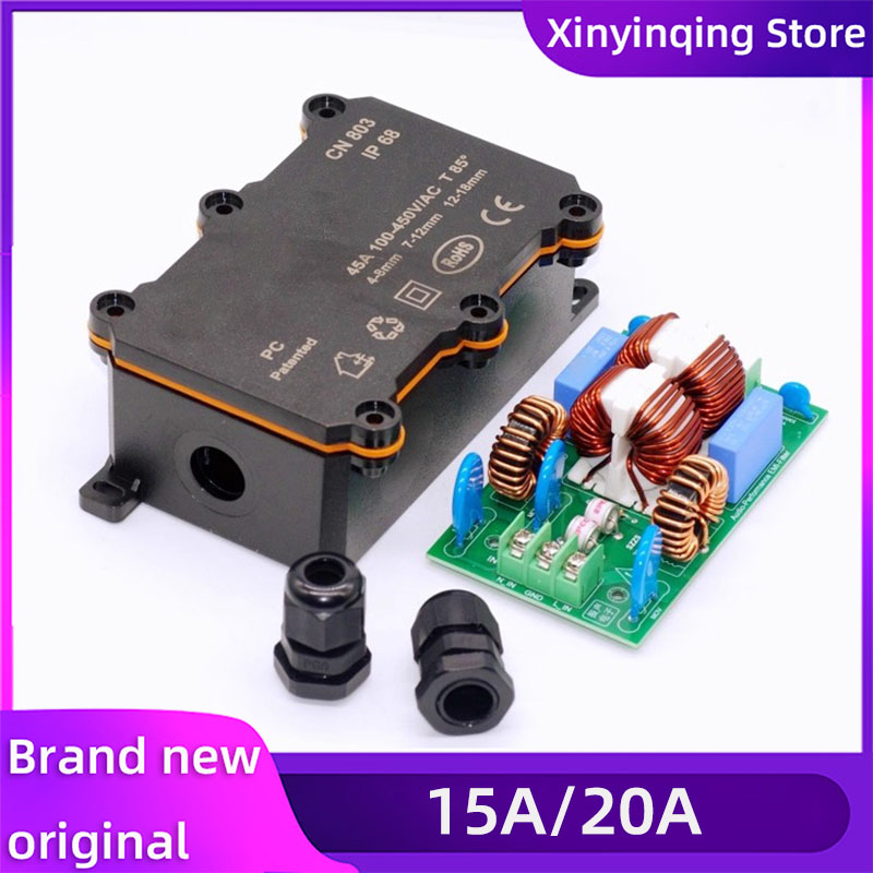 Externer Blitz-Überspannungsschutz 110/220 V AC EMI-Filter 15/20 A Anti-Interferenz-Leistungsfilterplatine Luftreinigergeräusch