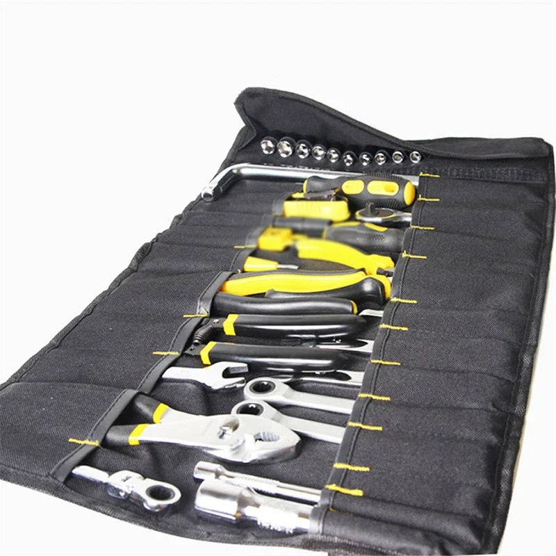 Bolsa de armazenamento de ferramentas de enrolar, acessórios mistos para motocicleta, pacote de chave inglesa, pano oxford 58*34cm, novo pacote multifuncional ho