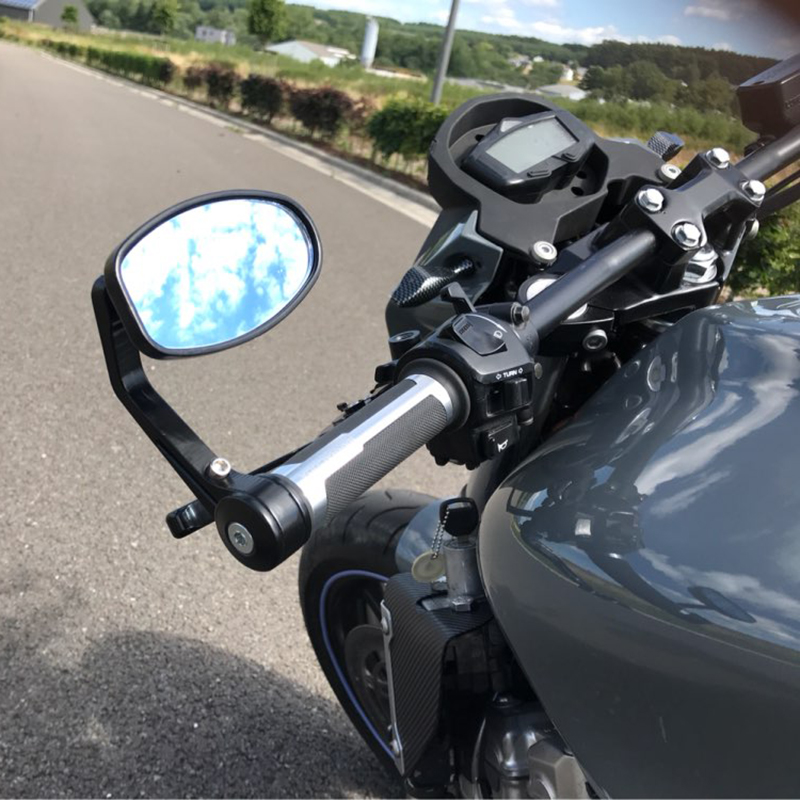 Rétroviseurs Latéraux Universels en Aluminium pour Moto, Guidon de 7/8 Pouces, pour DucSauHonda Yamaha, 1 Paire