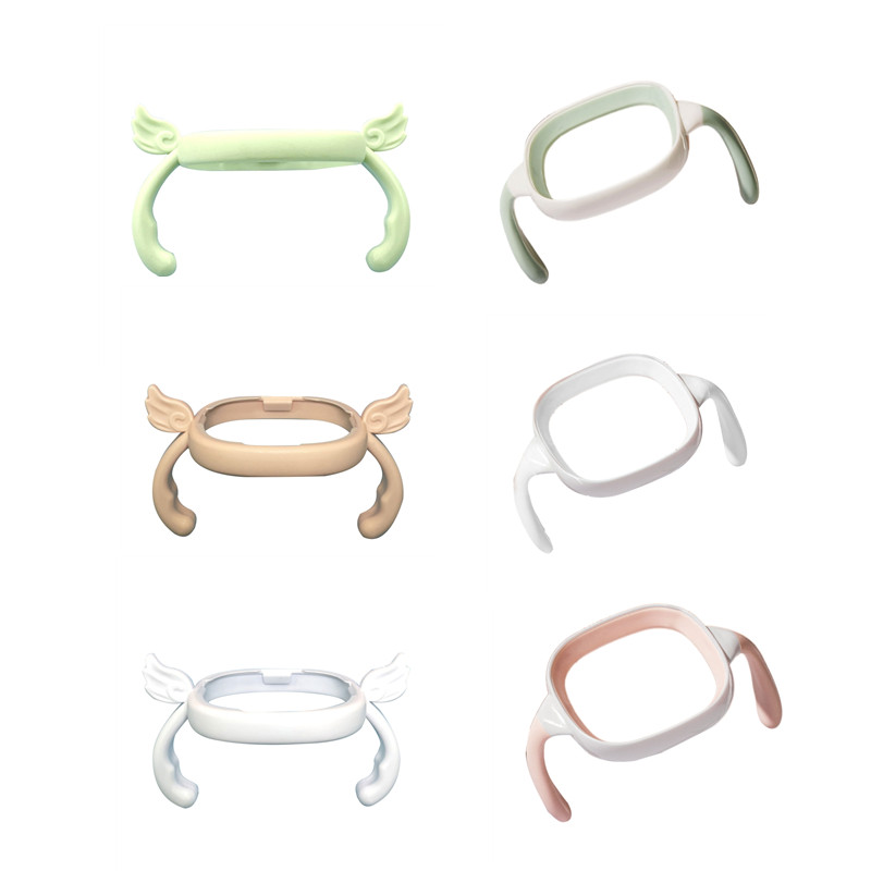 1pc alças de garrafa de bebê macio alça segura para leite hegen beber silicone alimentação tampa da garrafa casa acessórios alimentação do bebê