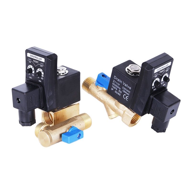 G1/2" DN15  Auto Automatic Electronic Drain Valve Air Compressor Filter Dry Air Storage Tank Drain Cooler Dry Electromechanical