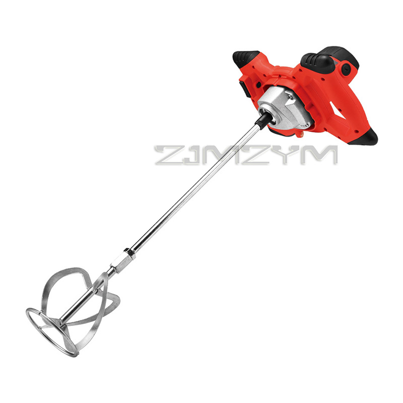 1400W 220V Handheld Electric Grade Mixer 6 Gear Adjustable Speed Cement Plaster Mortar Coating Mixer Putty Powder Mixing Machine