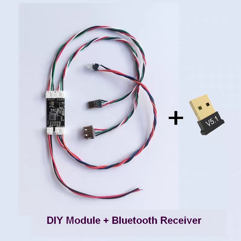 2,4G и Bluetooth 5.3 беспроводной конвертер USB Проводная клавиатура в беспроводной адаптер Bluetooth «сделай сам»