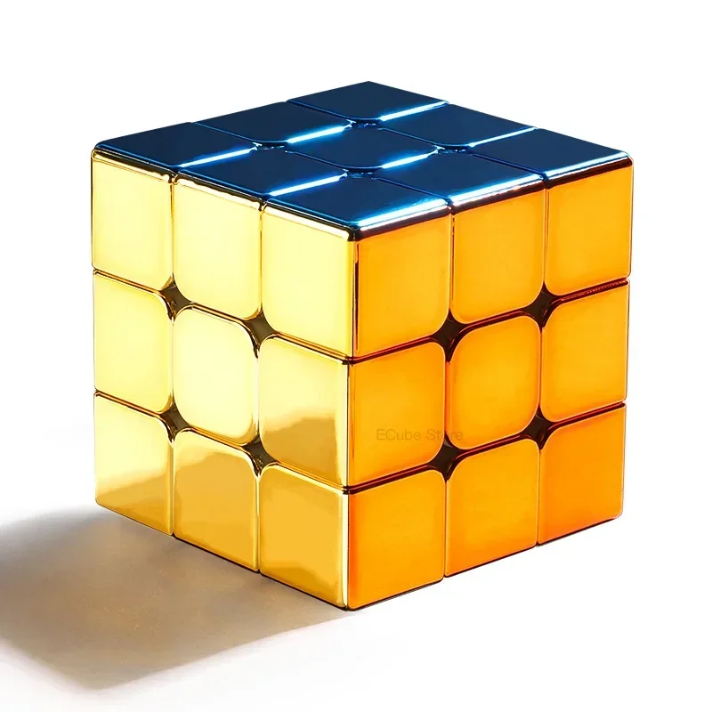 [ECube] SengSo Electroplating 3x3 Magnetic & No Mag Golden Cubo Magic Cube Puzzle Speed Cube M3 3x3x3 Magico Cubo Toy