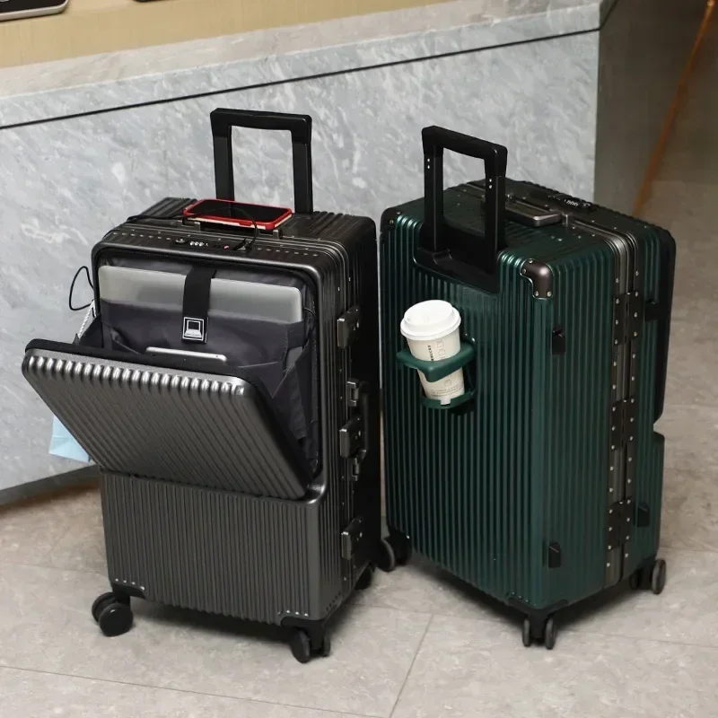 Maleta multifuncional, maleta con ruedas, equipaje de viaje para embarque de ordenador, maleta de gran capacidad, caja de contraseña, equipaje