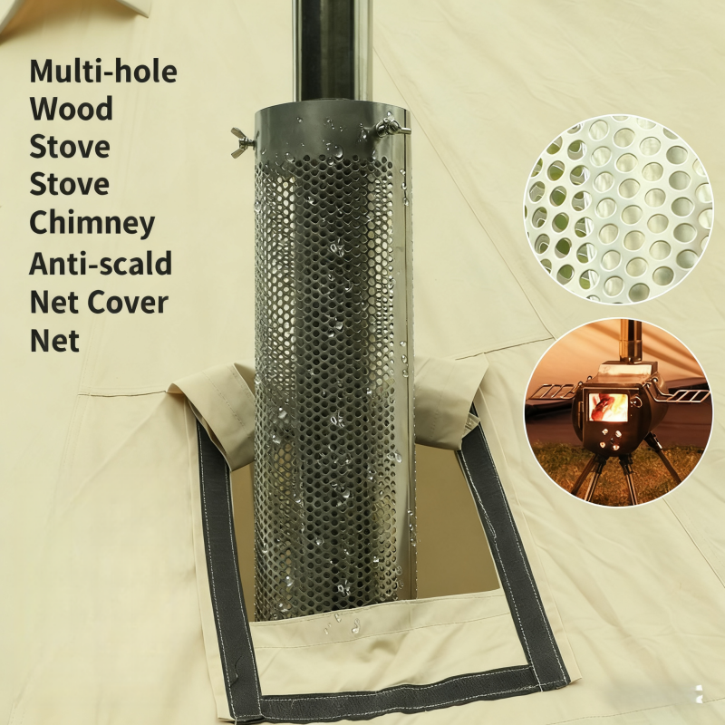 Труба для кемпинговой печи, дымоходная трубка из нержавеющей стали для уличной палатки, дровяная печь, термостойкая крышка от ожогов, защитные аксессуары