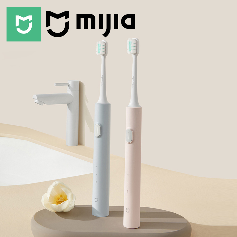 MIJIA T200/T200C Sonic Electric Toothbrush,USB‑C 25 Day Battery,IPX7 Waterproof,2 Mode,2 Brush Heads,Whitening Toothbrush