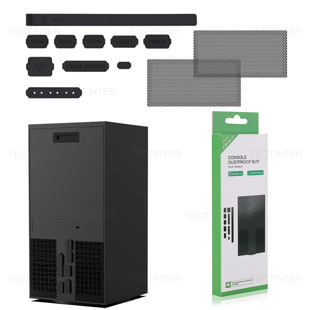 Protective Kit Dust Filter For Xbox Series X Console Top Back Dust Proof Cover Silicone Dust Plugs For PS5 Gaming Accessories