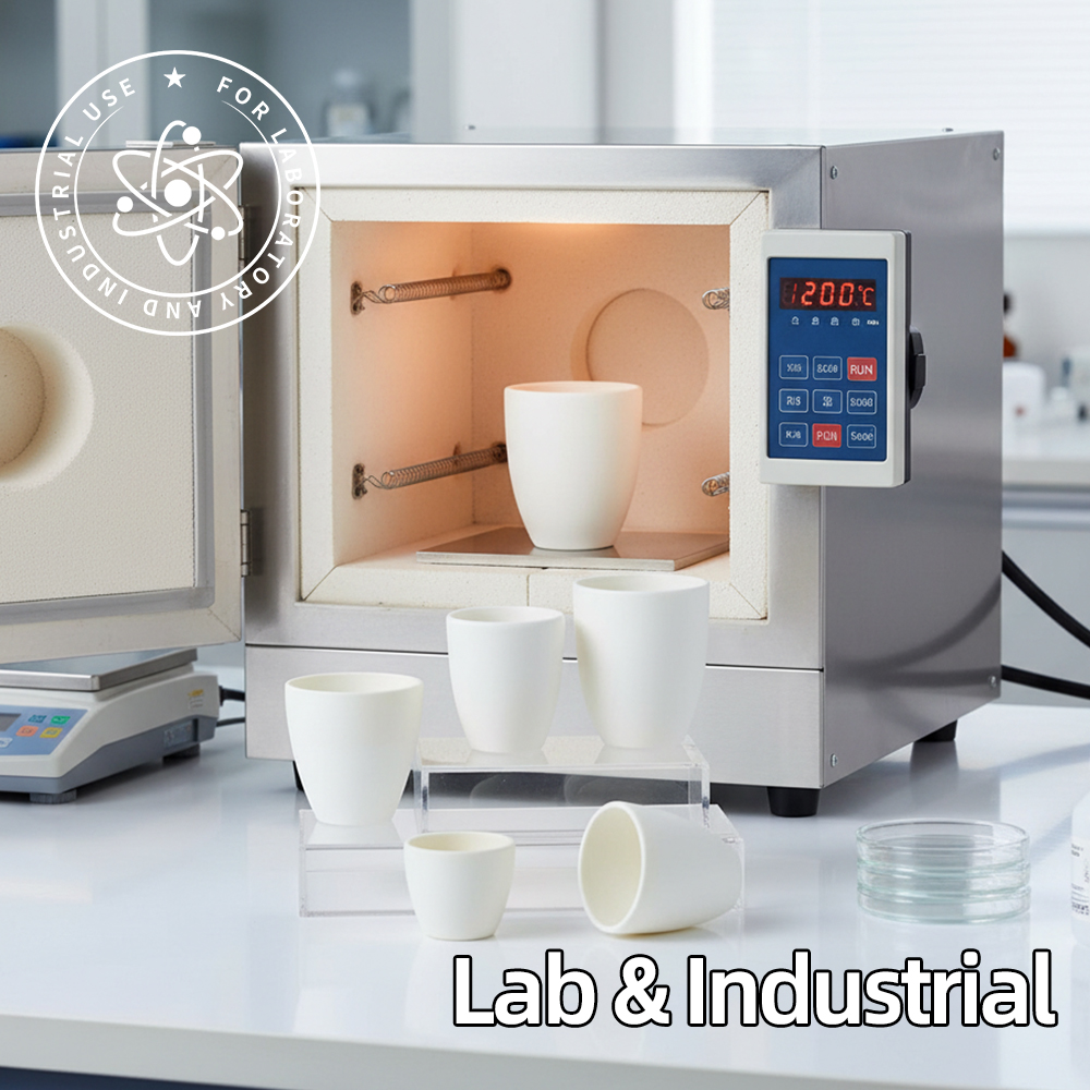 99% Alumina Content Melting Arc Crucible High Temperature Resistance to 1750℃ 3-5000ml Multiple capacities For Lab Use
