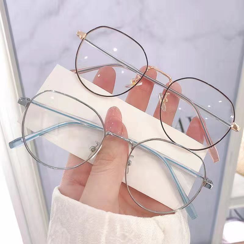 Zilead Myopia Óculos para homens e mulheres, Anti Blue Light, Polígonos de metal, Óculos ópticos para computador, Óculos Unisex