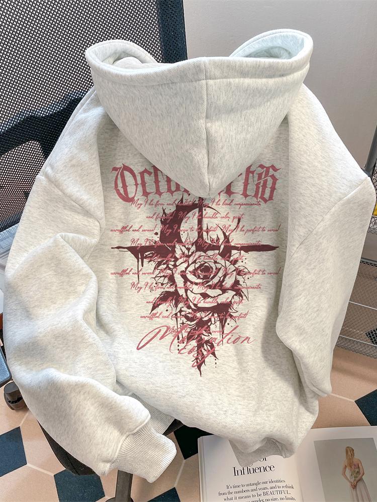 Trendy Bestseller American Style New Autumn Winter Hooded Sweatshirt Fleece Warmth Comfortable Versatile Soft Both Adults Men