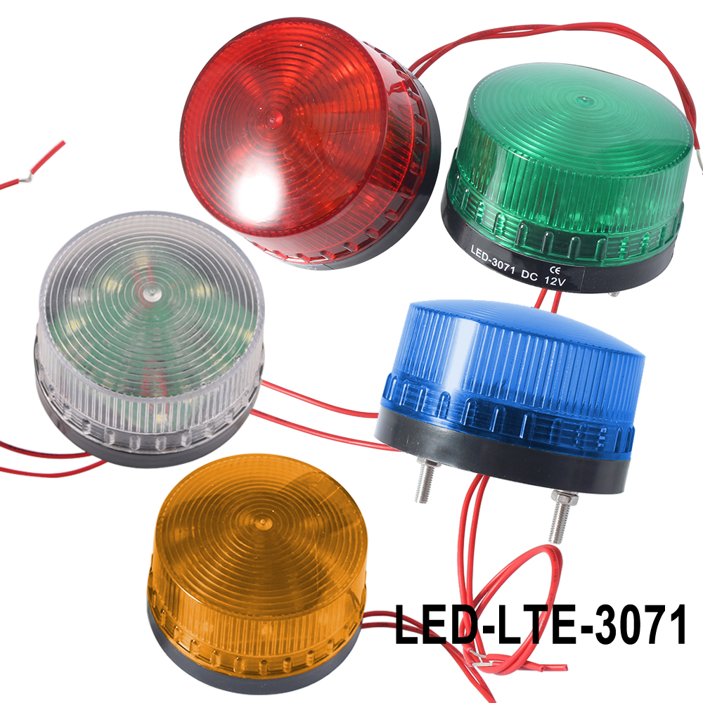 Baliza estroboscópica, indicador de luz de advertencia, lámpara LED, luz intermitente, alarma de seguridad, zumbador de sonido LED-3071 AC110V220V DC12V24V