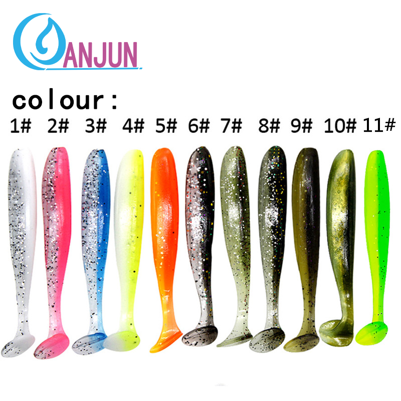 10 pièces/lot leurres souples appâts en Silicone 5.5/6.3/7/9/12cm marchandises pour la pêche en mer Pva Swimbait Wobblers matériel artificiel