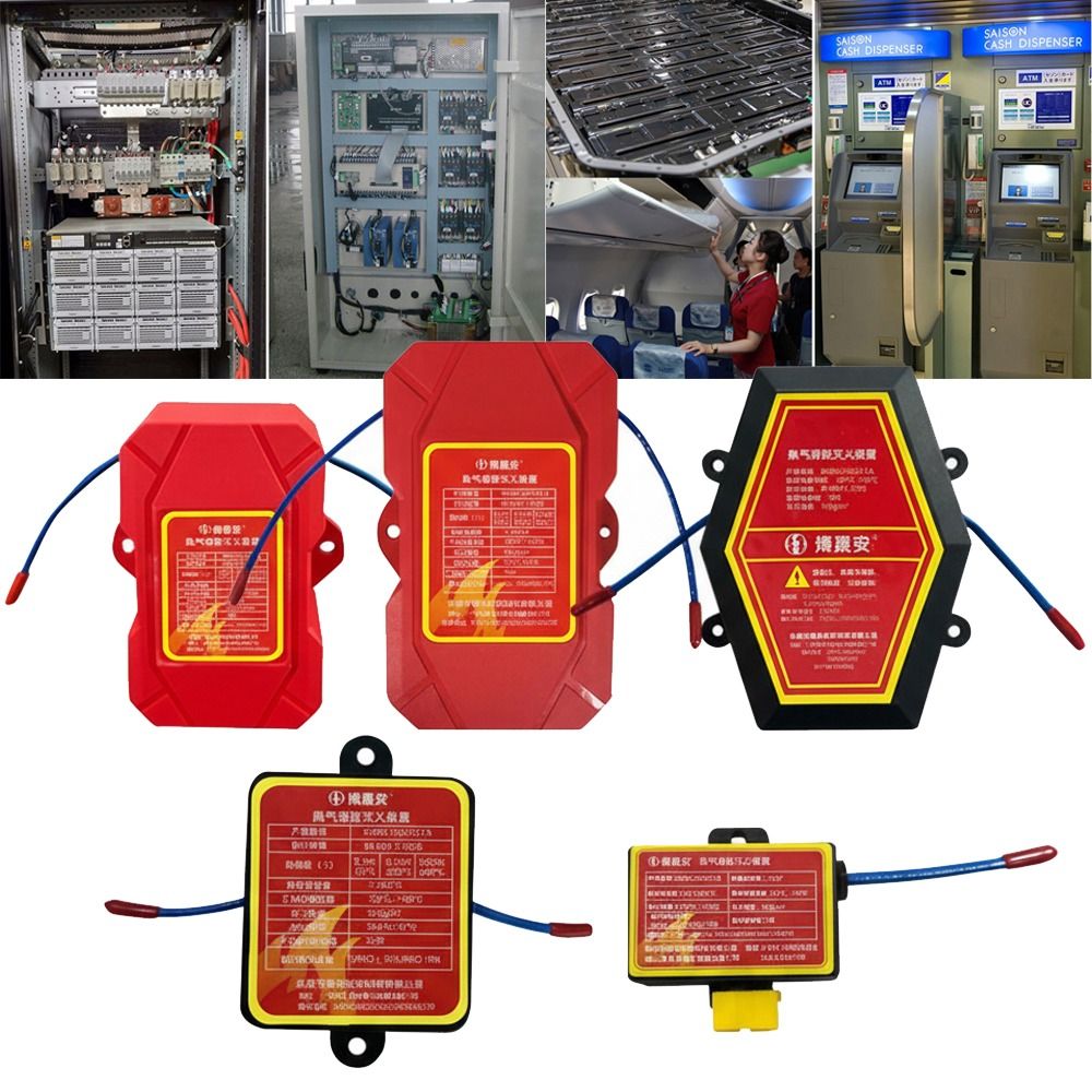 Dispositivo Retardante de Incendios por Aire Caliente, Diseño de Doble Línea, Extintor Automático Doméstico, Adhesivo, No Contaminante, Automático