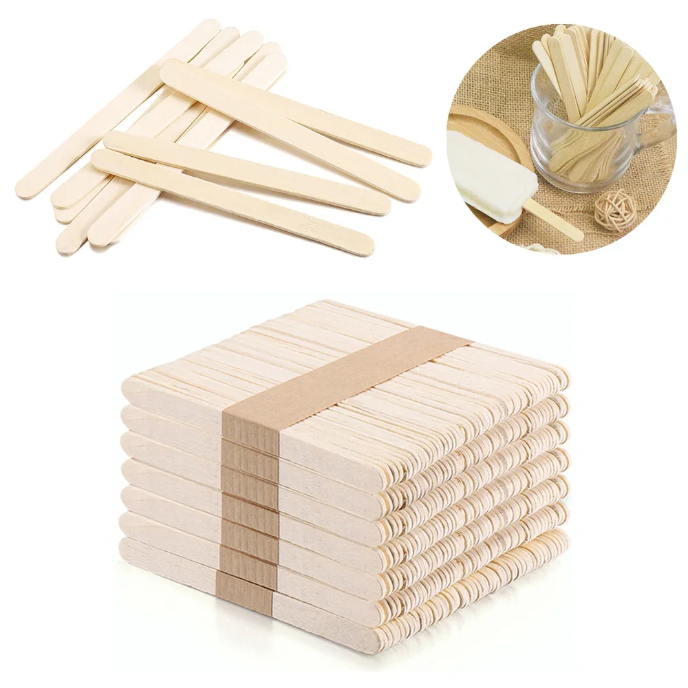 เรซิ่นครีม 50/100/150 ชิ้นเครื่องมืออีพ็อกซี่กวน Stick Popsicle Ice ทําด้วยมือ DIY เรซินแม่พิมพ์ไม้ Ice Pop Sticks ทําเครื่องมือ