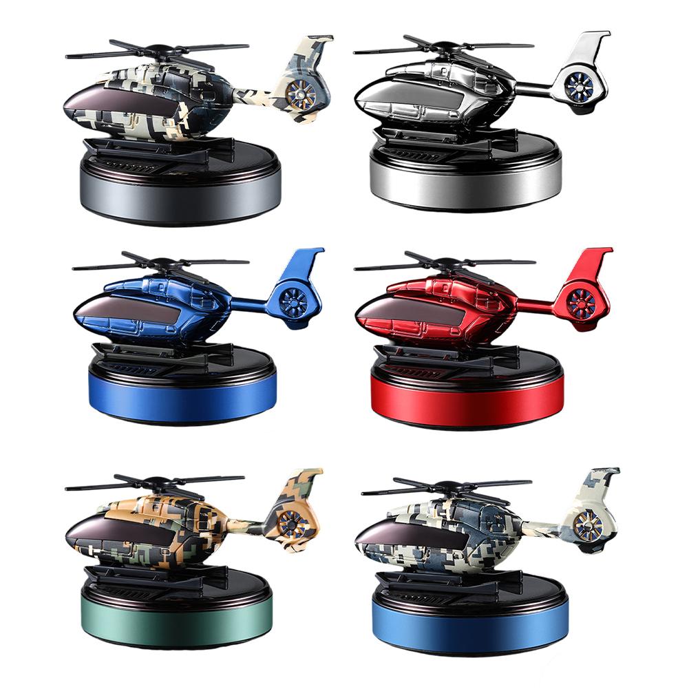 Auto Luchtverfrisser Solar Helikopter Interieurdecoratie Propeller Roterende Auto Smaakstof Parfum Diffuser Levert Accessoires