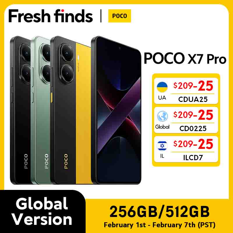 【Envio do Brasil 】Novo POCO X7 Pro 5G Versão Global do Smartphone Dimensity 8400-Câmera Ultra 6000mAh 90W Carga 50MP com OIS 120Hz NFC