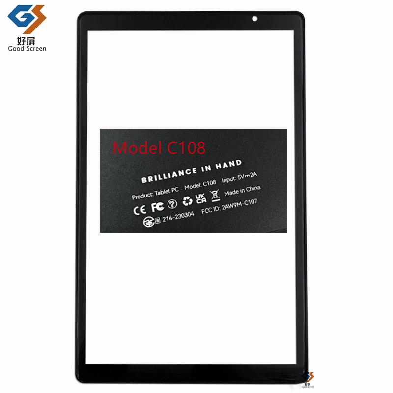 10.1 Inci Hitam untuk Kecemerlangan Di Tangan C108 Tablet PC Layar Sentuh Kapasitif Sensor Digitizer Panel Kaca Eksternal Model C108