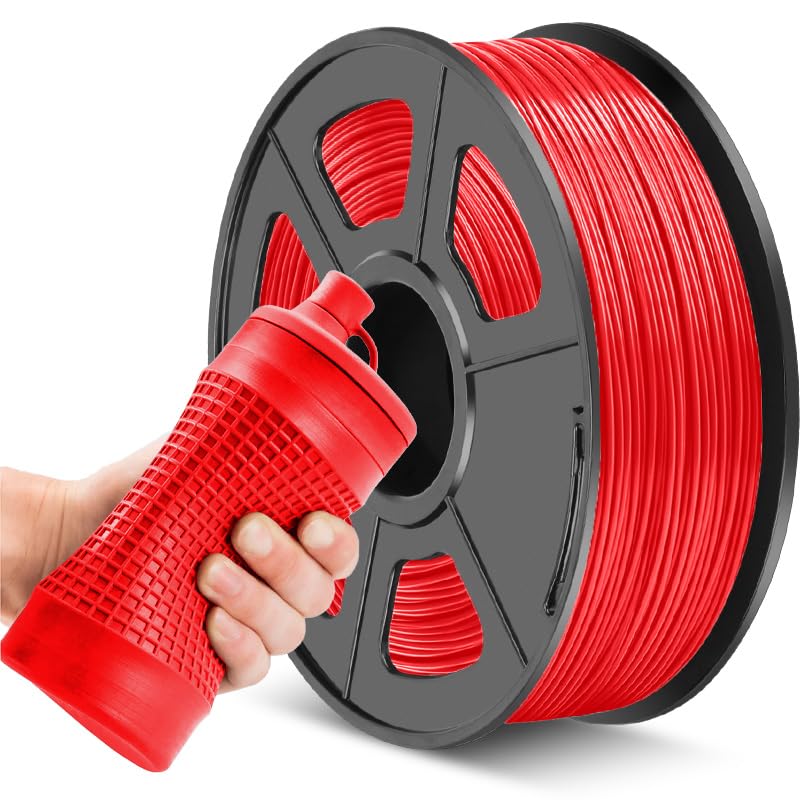 Filament TPU 1.75mm czerwony 250G, elastyczny filament do drukarek 3D o twardości Shore 95A, wysoka elastyczność, odporność na ścieranie.