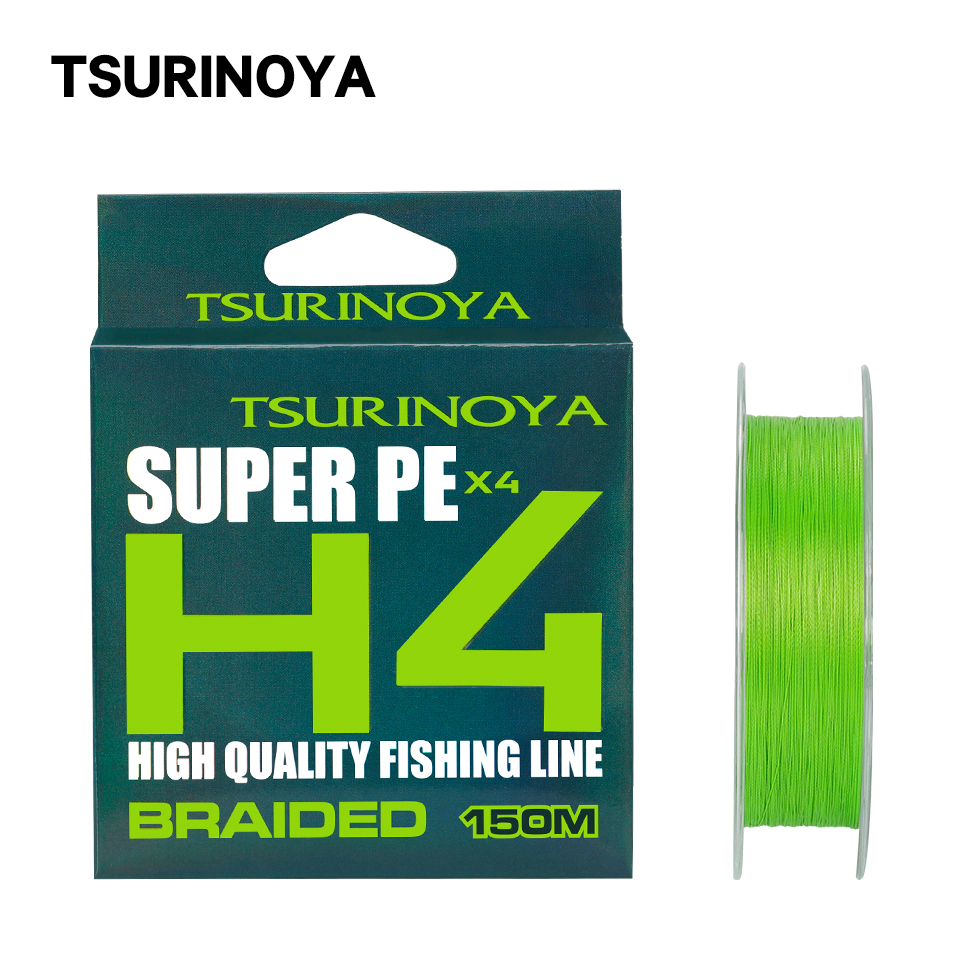 TSURINOYA 4 sploty żyłka wędkarska polietylenowa H4 4-8lb 150m gra pstrąga gra pstrąga długie rzucanie 4-nitkowa, gładka linia multifilamentowa