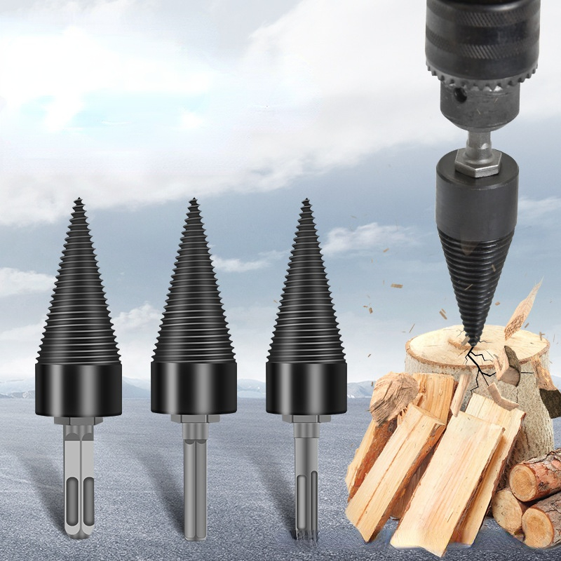 32/42mm Houtboor Twist Brandhout Kloofboor Houtsplitter Schroef Kegels Bit Vierkant Rond Zeshoekig Voor Hamerboor