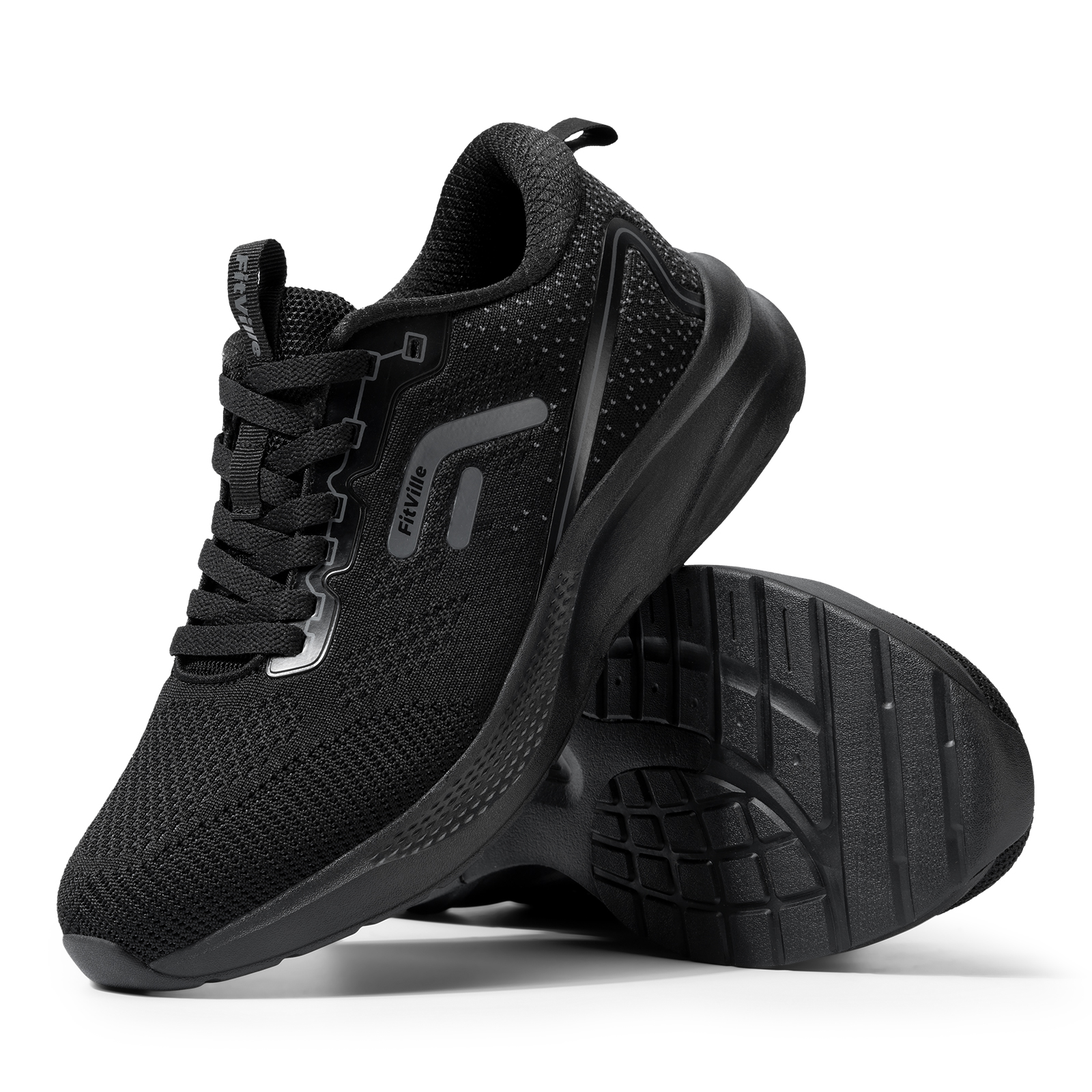 FitVille Scarpe da corsa sportive da uomo, sneakers leggere e traspiranti per piedi gonfi, scarpe larghe, calzature per allenamento atletico