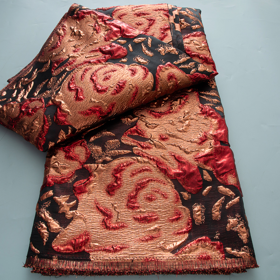 Kain Renda Jacquard Afrika 5 Yard Kain Renda Brokat Nigeria Gaun Pengantin 2025 Renda Berkualitas Tinggi Untuk Diy Untuk Jahit Wanita
