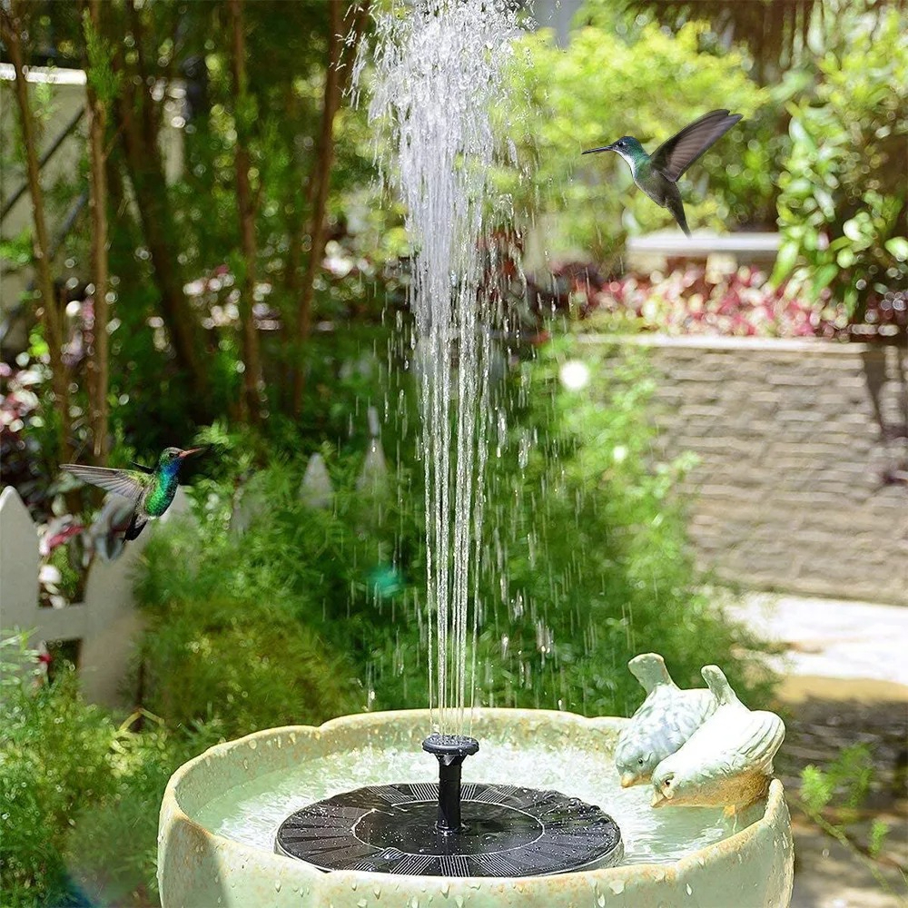 新しいミニソーラー式噴水屋外ガーデンプール池鳥浴場滝装飾用品