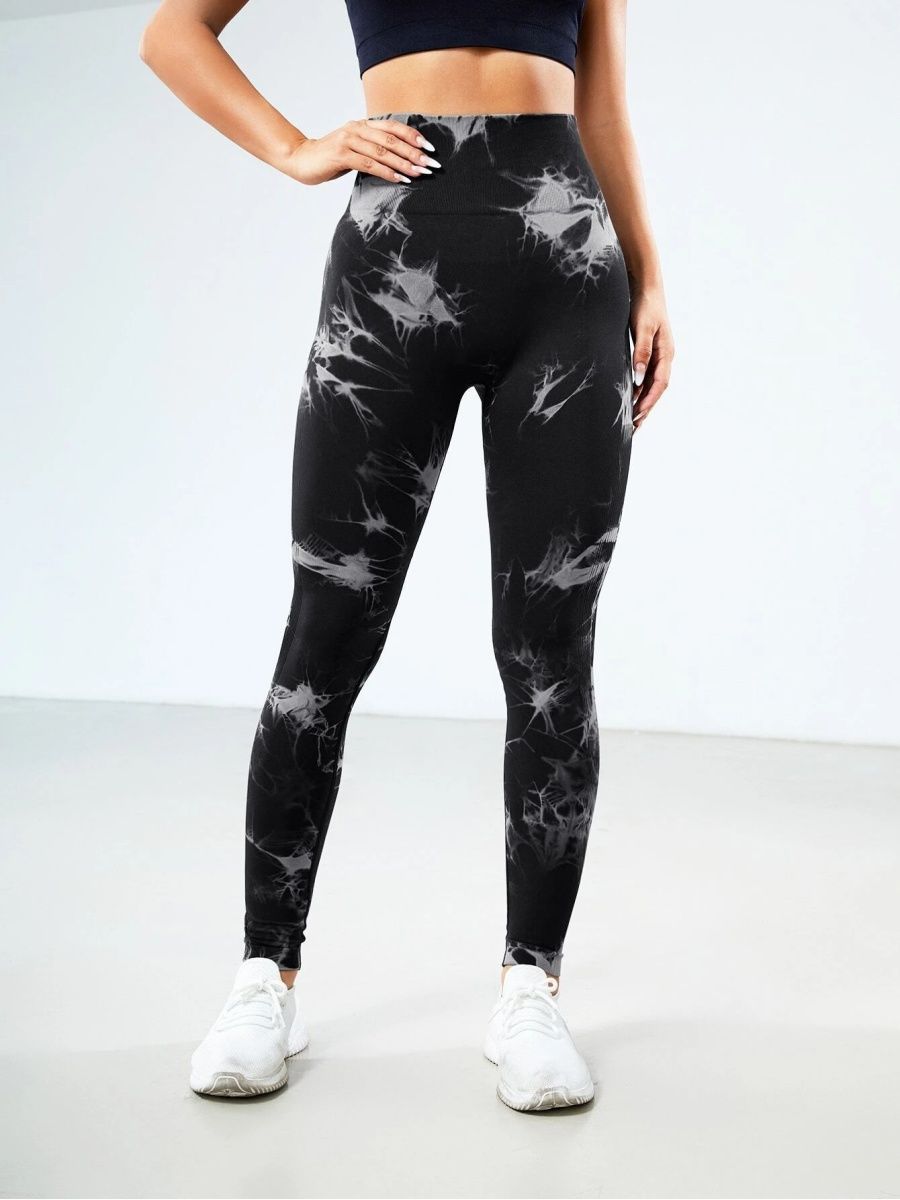 Pantalones de Yoga Tie Dye para mujer, mallas deportivas sin costuras de cintura alta, medias realzadoras, mallas de entrenamiento para Fitness, ropa de gimnasio 2024