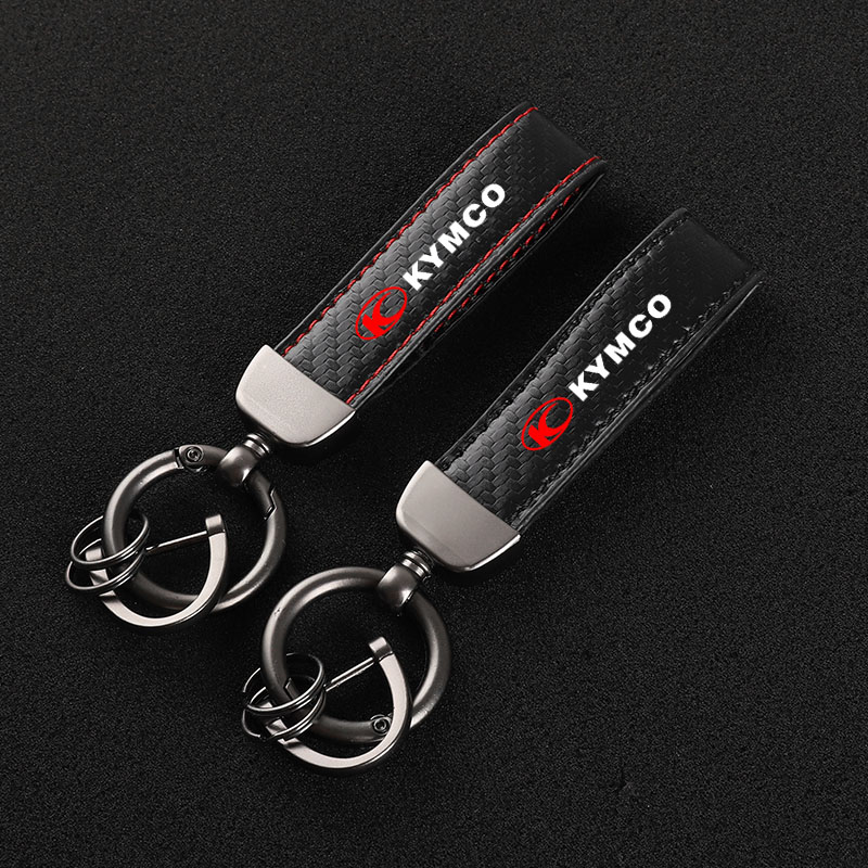 High-Grade Carbon Fiber Motorrad Keychain Halter Schlüsselring für KYMCO Xciting 250 300 400 AK550 CT250 CT300 S400 INNENSTADT