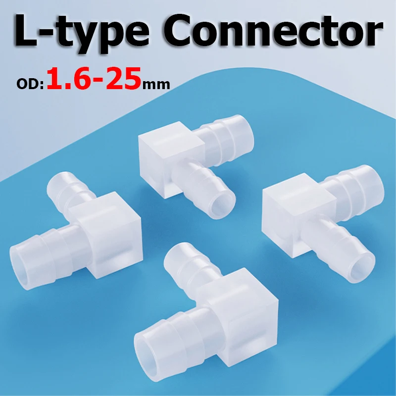 5/10/50pcs plastic bend joint OD 1.6~25mm PP 90 Degree Elbow Connectors Aquarium Fish Tank Pagoda Joint Air Pump Fittings