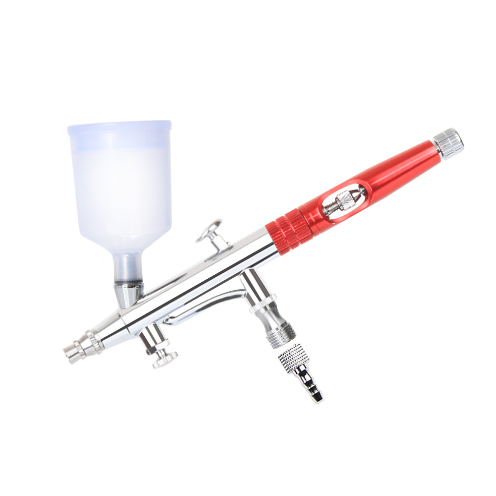Pistol semprot Airbrush merah alat sikat udara profesional cat semprot 180 pemangkas rambut kuku kecantikan penyemprot kabut pena SPA kulit Mister wajah