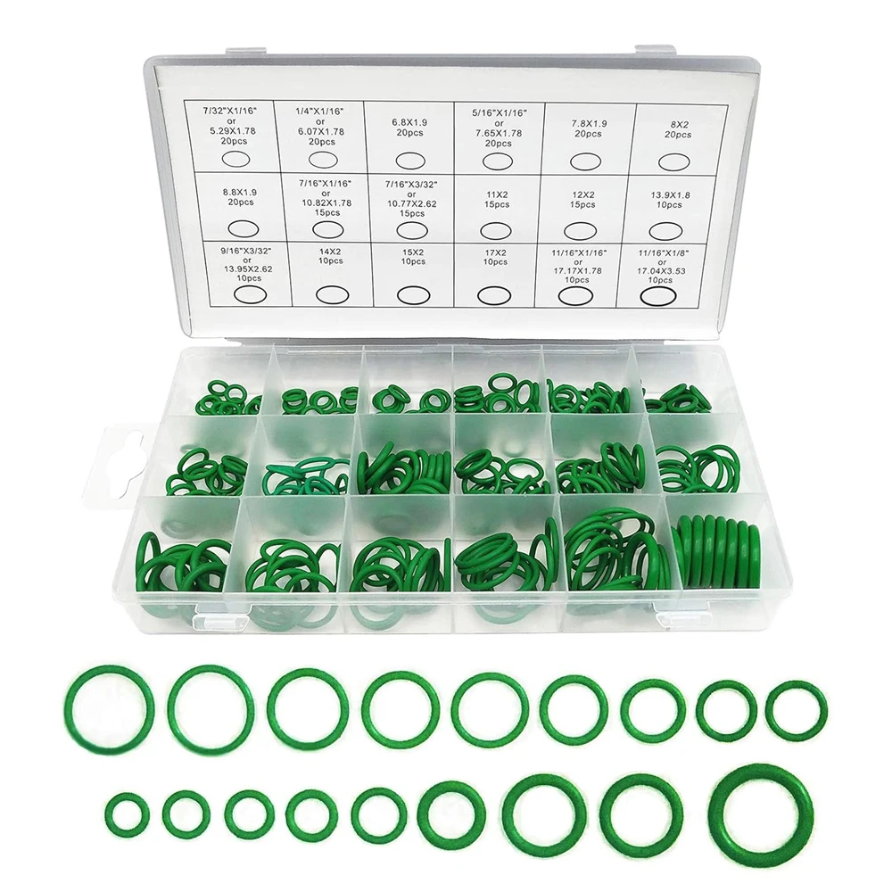 270 Pcs O-Type Sealing Rubber Ring Automotive Air-Conditioning Compression Confidential Seal Maintenance Rubber Accessories