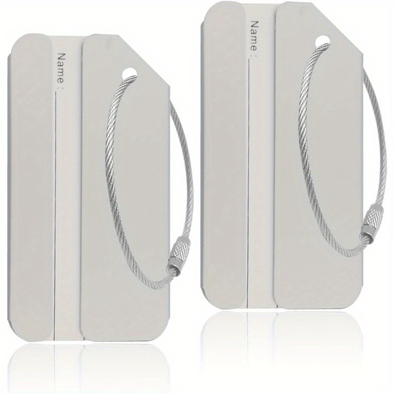 Etiquetas de equipaje de aluminio, identificador de equipaje de viaje duradero con soporte seguro por horno, 5 uds.