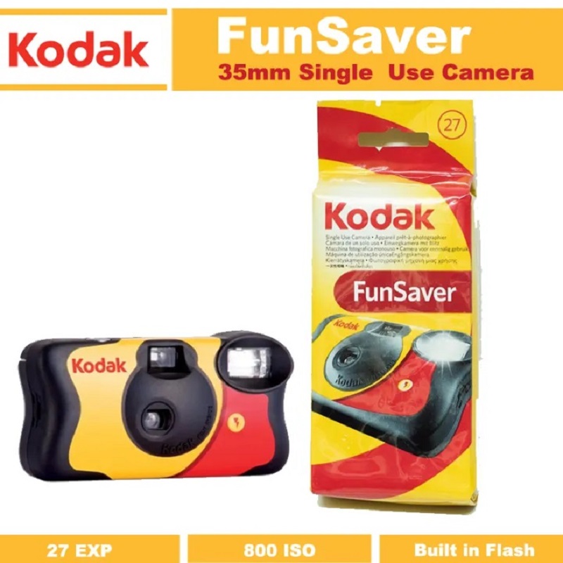 Caméra d'origine Kodak FunSaver à usage unique avec Flash 1/3/5 pièces caméras à Film Point et Point jetables 27 feuilles 39 feuilles