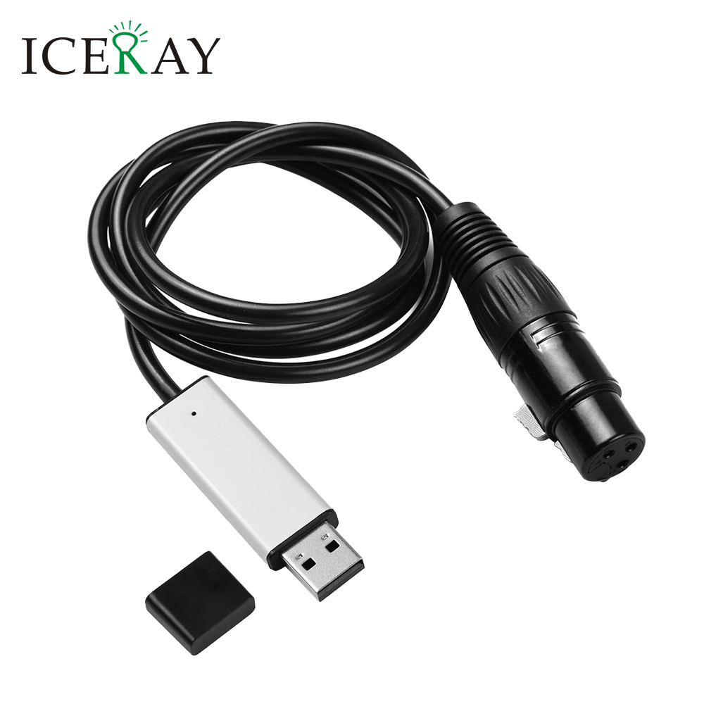 Cabo adaptador de interface usb para dmx, para palco, discoteca, movendo a cabeça, comprimento da luz, computador, pc, controlador dmx512, conversão de sinal