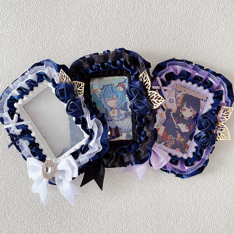 Anime animação vale beleza em torno diy manual cartão manga material pacote estrela pequeno cartão gooka rendas ins cartão manga