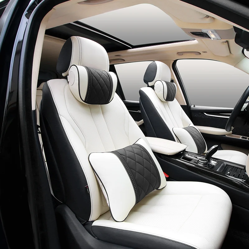 หนัง NAPPA รถคอหมอนสําหรับ Mercedes Benz Maybach S-Class Headrest รถท่องเที่ยว Rea ที่นั่งสนับสนุนเบาะภายใน Accessorie