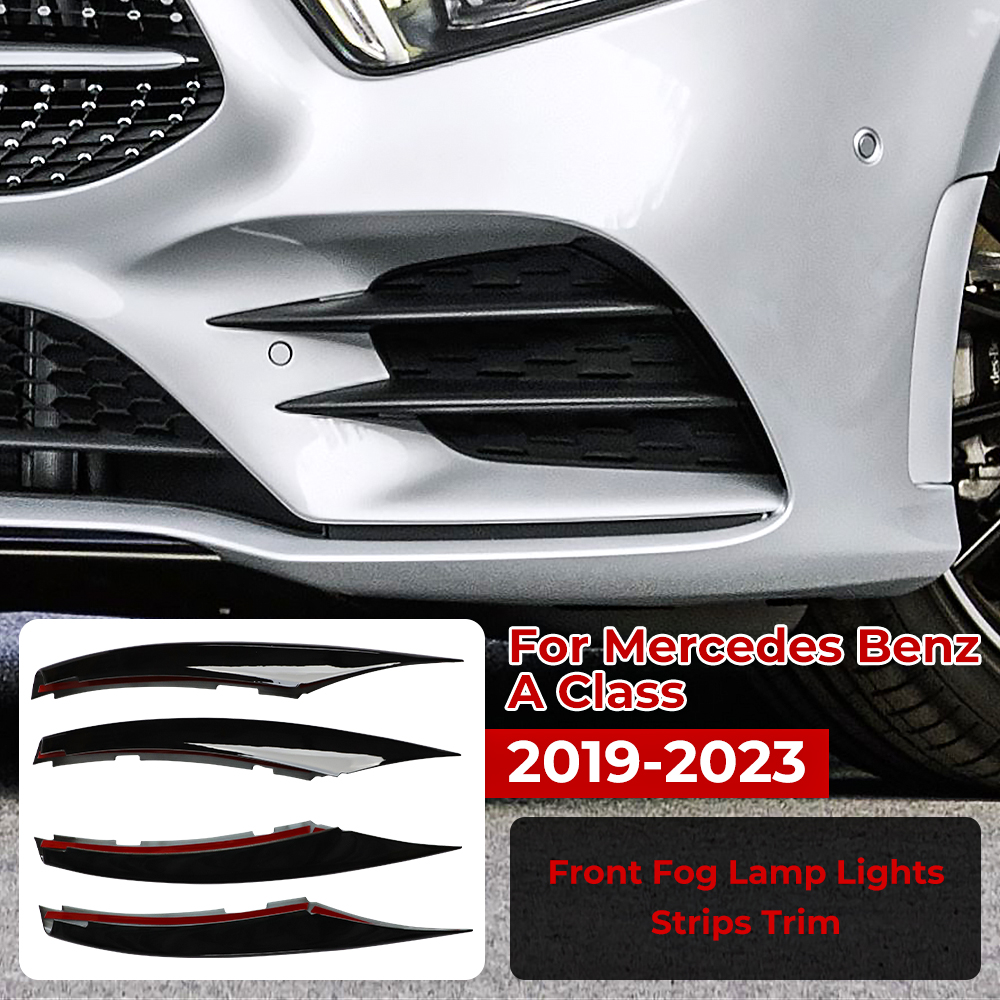 Для Mercedes-Benz A-класса W177 V177 A180 A200 A220 A250 2019-2023: накладки на передние противотуманные фары, декоративные полосы, аксессуары для автомобиля
