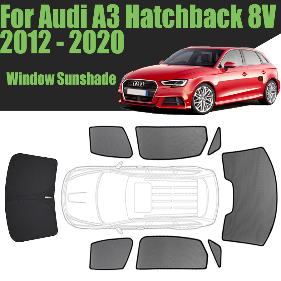 Parasol personalizado para ventana de coche, cortina magnética de malla, marco de parabrisas delantero, para Audi A3 Sportback Hatchback 8V 2012 - 2020