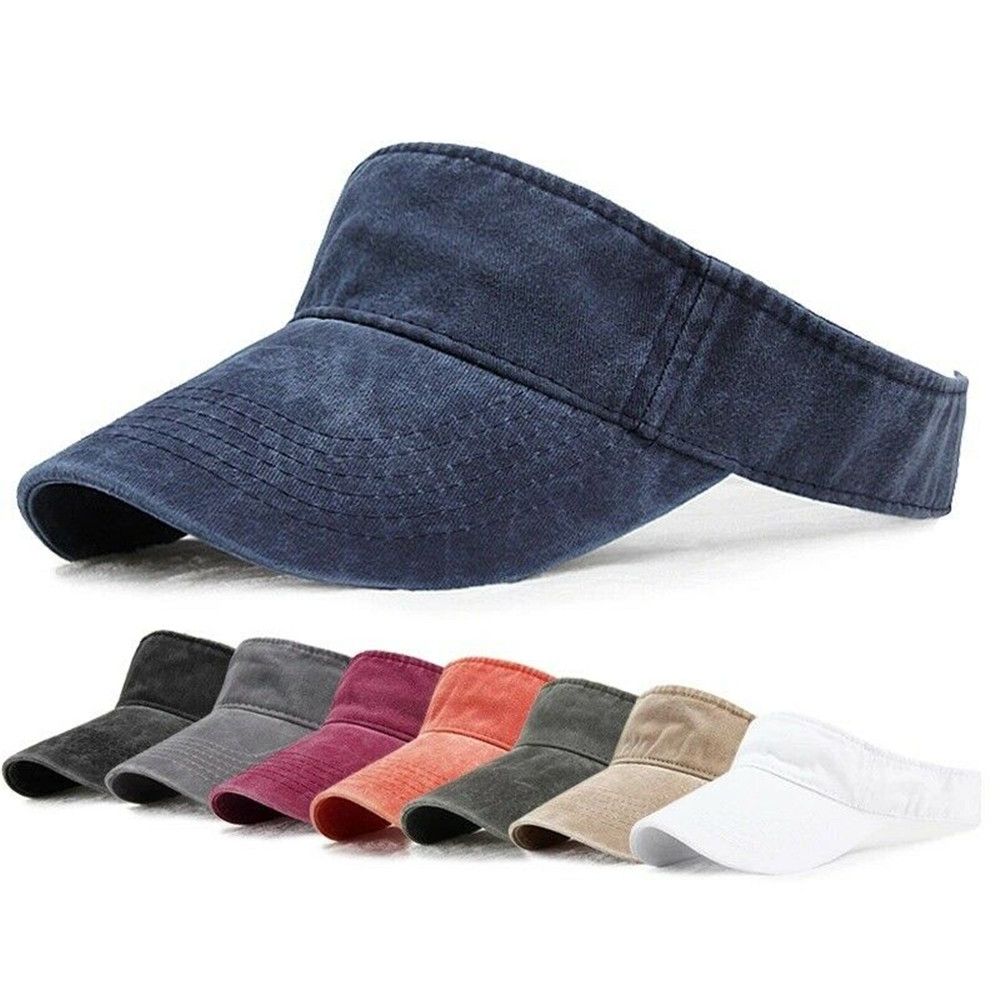 New Summer Ice Silk Hat Sun Visor Hat Women Men Sports Cap Quick Dry Golf Tennis Hat Lightweight Tie Dye Visor Roll-up Beach Cap