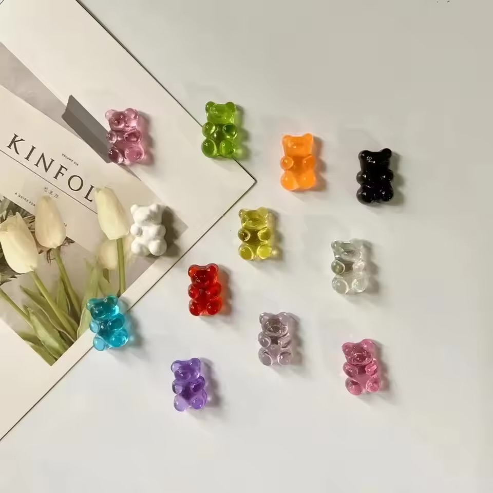 10 Piezas de Imanes de Osito Dulce para Refrigerador, Imanes para Pizarra Blanca y Negra, Adhesivos Magnéticos para Fotos y Mensajes