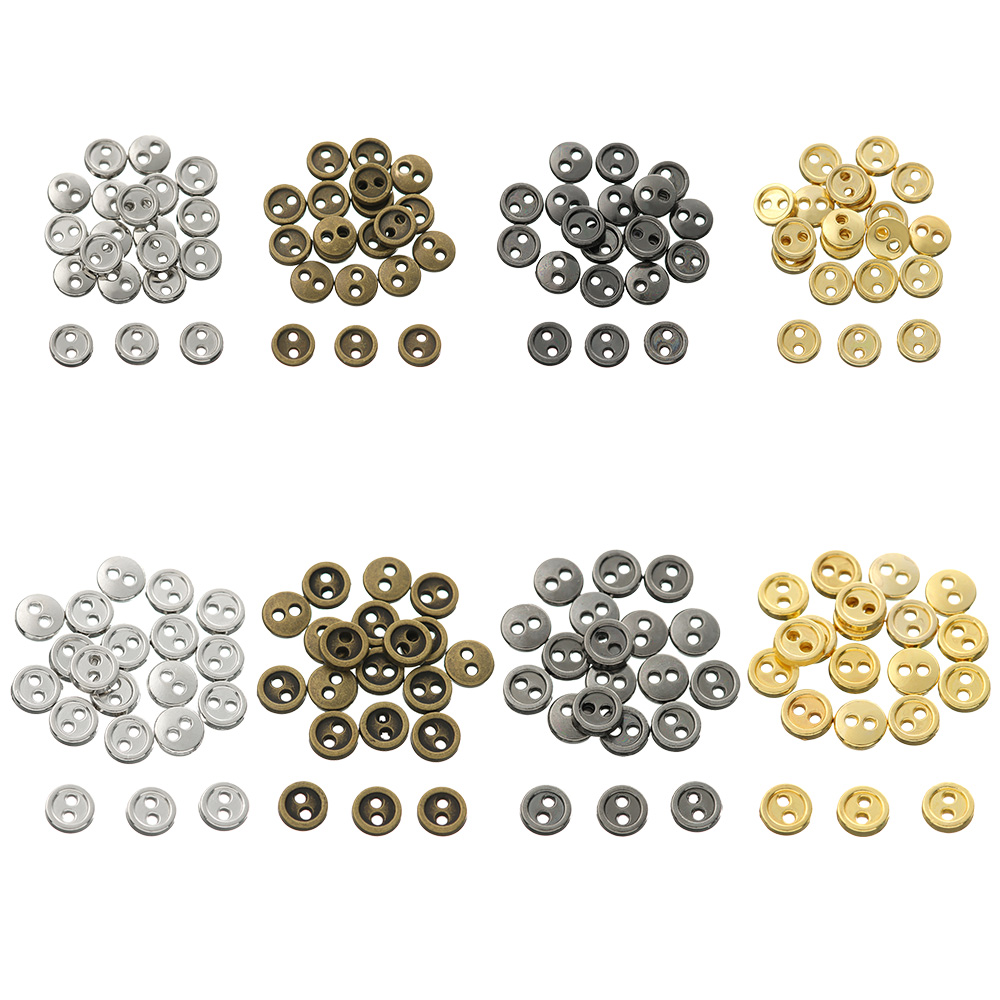 20Pcs Metal Doll Buttons For Doll Clothes Sewing Accessories Round Mini Buttons 3/4/5/6mm For 1/12 1/6 Diy Doll Clothing Buckles