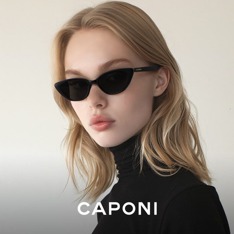 CAPONI Cat Eye Trend แว่นตากันแดดผู้หญิง Polarized Anti-reflective Anti-glare แว่นตากันแดดหญิงแว่นตาแฟชั่น UV400 CP2227