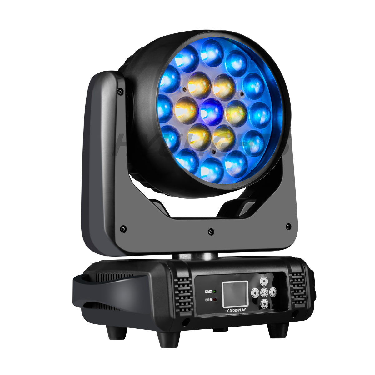 19x15W RGBW 4in1 Beam Wash Zoom Cirkelbediening LED Moving Head Licht Professionele Machine DMX512 DJ Bar Podiumverlichting Effect