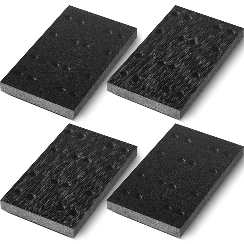 4 Pezzi di Tamponi Abrasivi in Schiuma Nera Morbida, Supporto per Levigatrice per Festool RS400 LS130