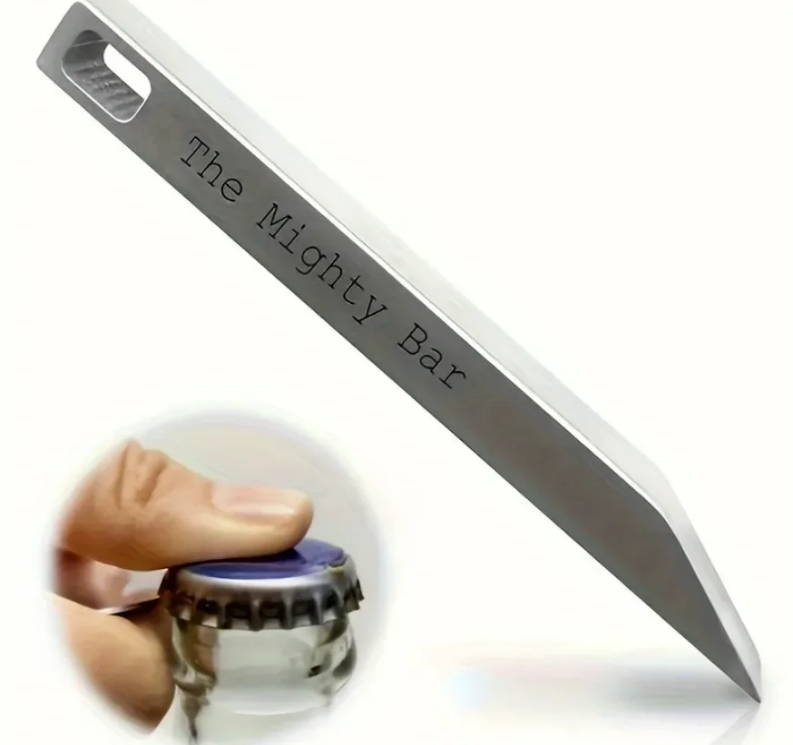 Mighty Bar Pocket Knife & Bottle Opener - Heavy Duty Stainless Steel Keychain, Edc Multitool For Everyday Carry